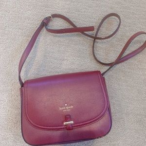 Kate Spade Maroon Crossbody Purse